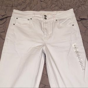 American Eagle Artist Flare White Jeans